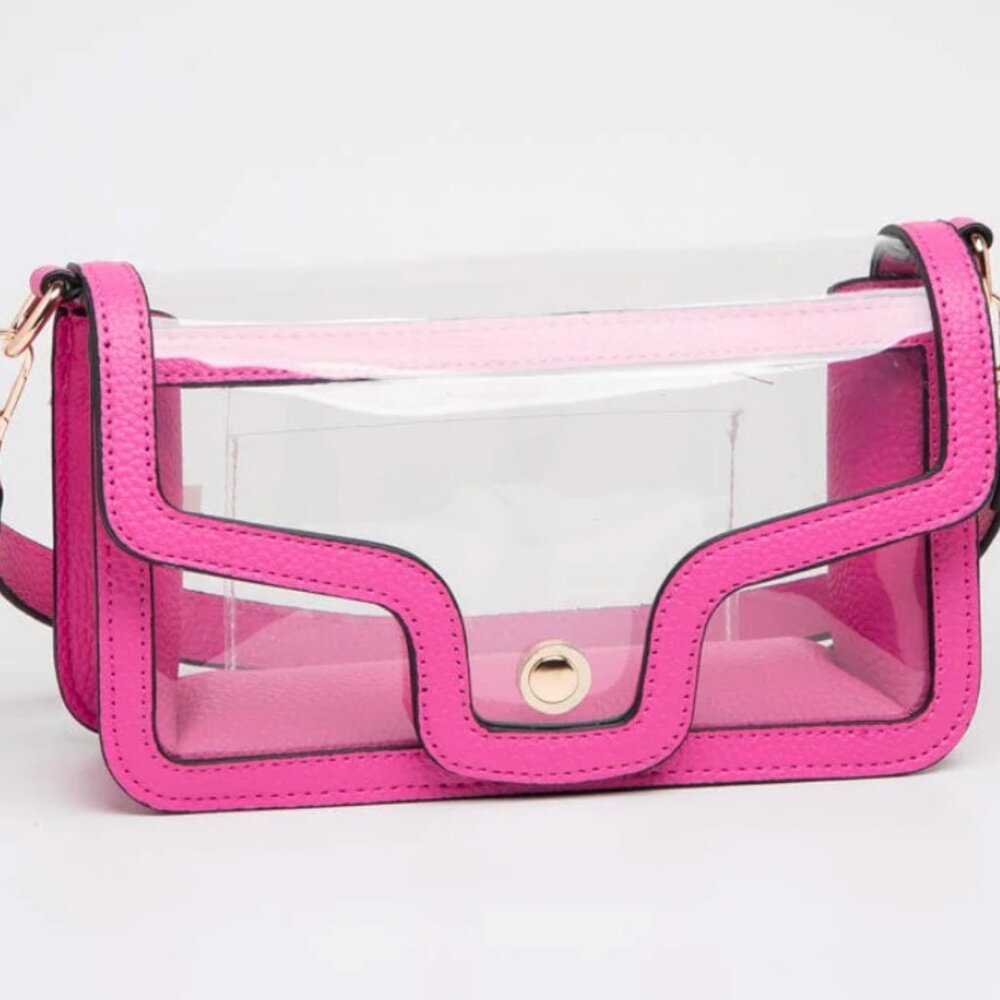 NWT Fuchsia Pink Clear Gameday Shoulder Bag Stadium Approved Purse